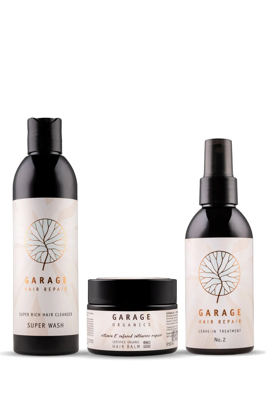 Garage Organics Yoğun Bakım Seti -4- Super Wash+No.2 Sprey+Hair Balm ürün görseli